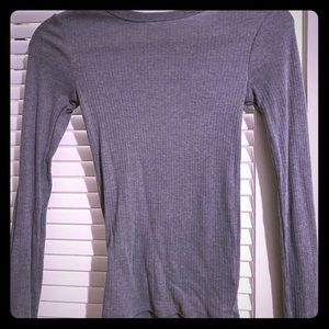 Ribbed long sleeve top
